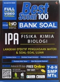 Image of Best Score 100 BANK SOAL IPA fisika kimia biologi SMP/MTs
